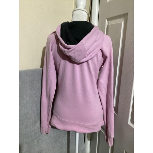 The North Face Hoodie Womens Small Pink Half Dome Logo Pullover Kangaroo Pocket - Picture 4 of 6